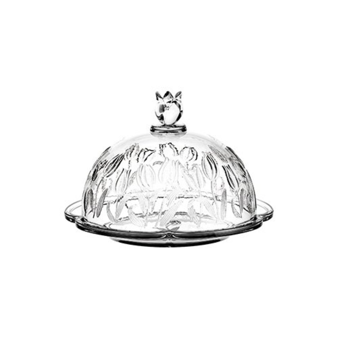 Fotografia para o produto Queijeira em cristal com tampa D20xA14cm Fotografia para o produto Queijeira em cristal com tampa D20xA14cm