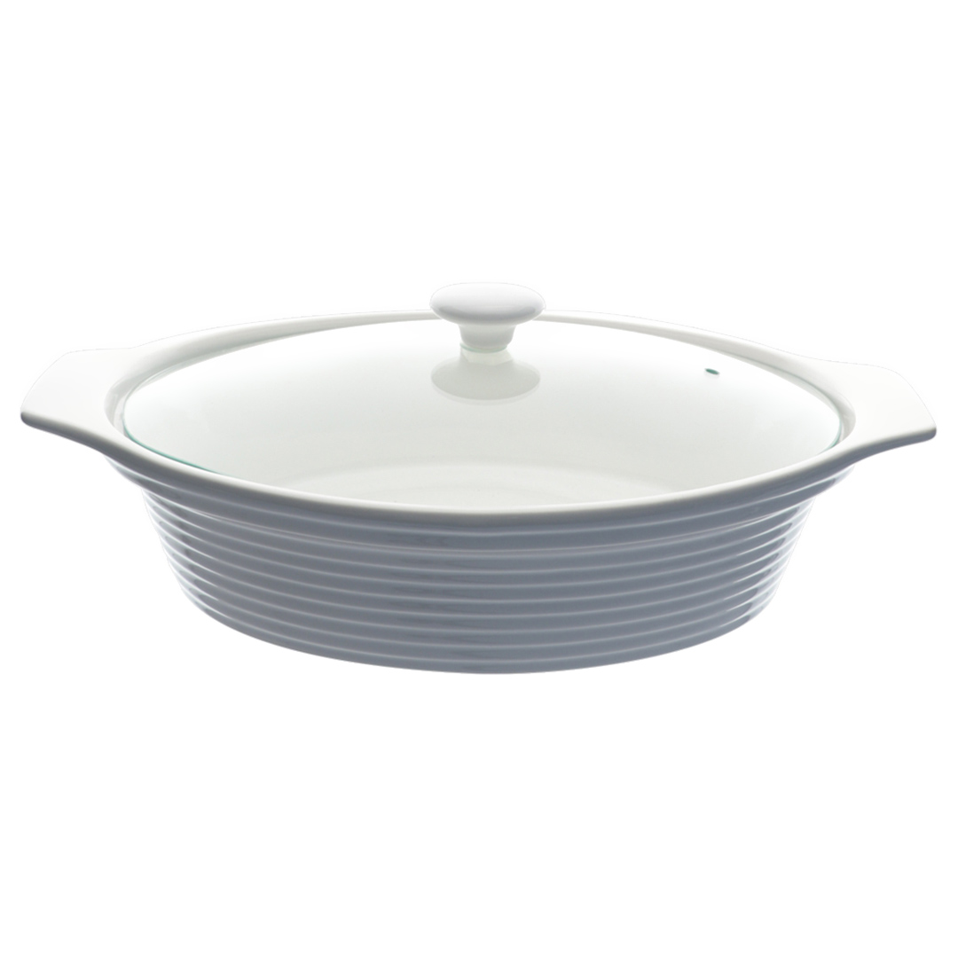 Fotografia para o produto Rechaud oval em porcelana com queimador L37xP24,5xA22cm