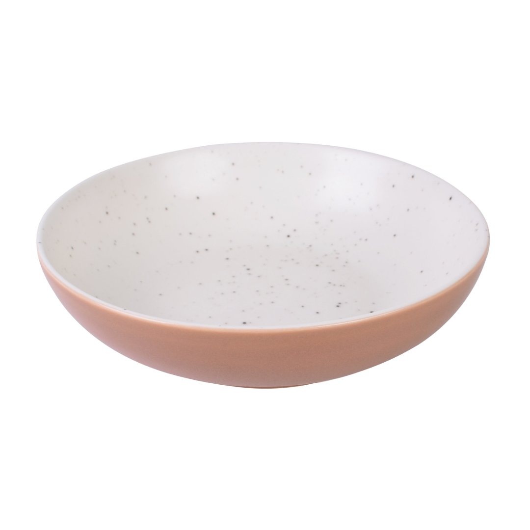 Fotografia para o produto Saladeira em faiança 1,3L 022,5xA5,5cm cor branca e bege