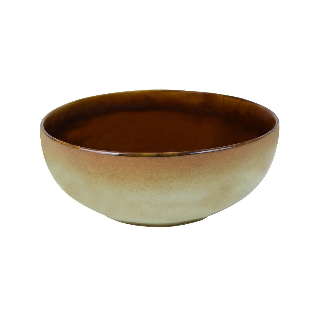 Imagem ilustrativa para Saladeira em faiança 2L 23,6xA9,4cm cor bege