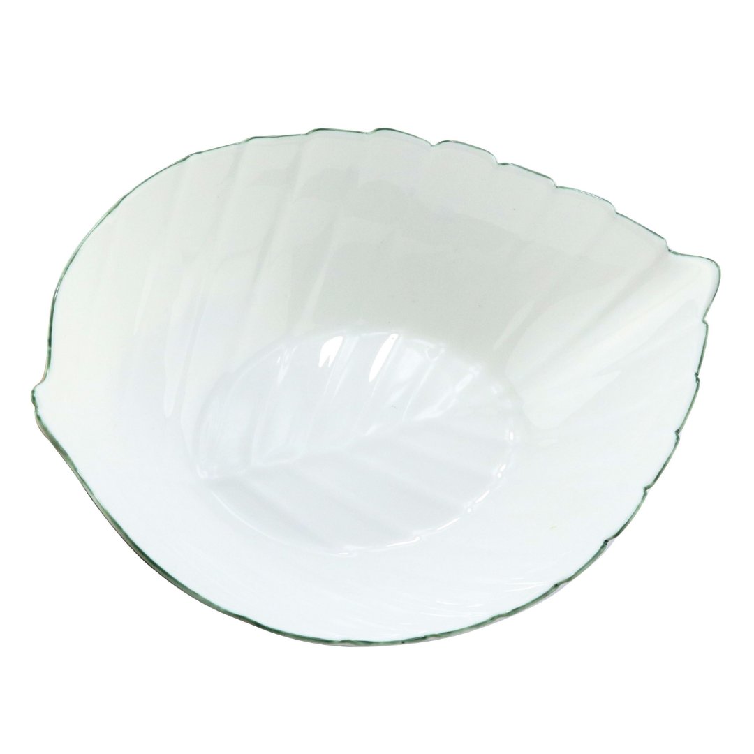 Imagem ilustrativa para Saladeira em vidro opalino com filado verde 1,7L D27,9xA9cm