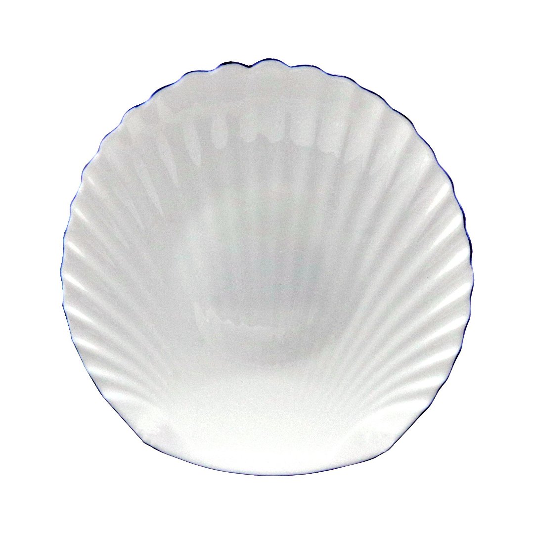 Fotografia para o produto Saladeira Tetis em vidro opalino com filado azul 1,4L Ø24,1xA7,5cm