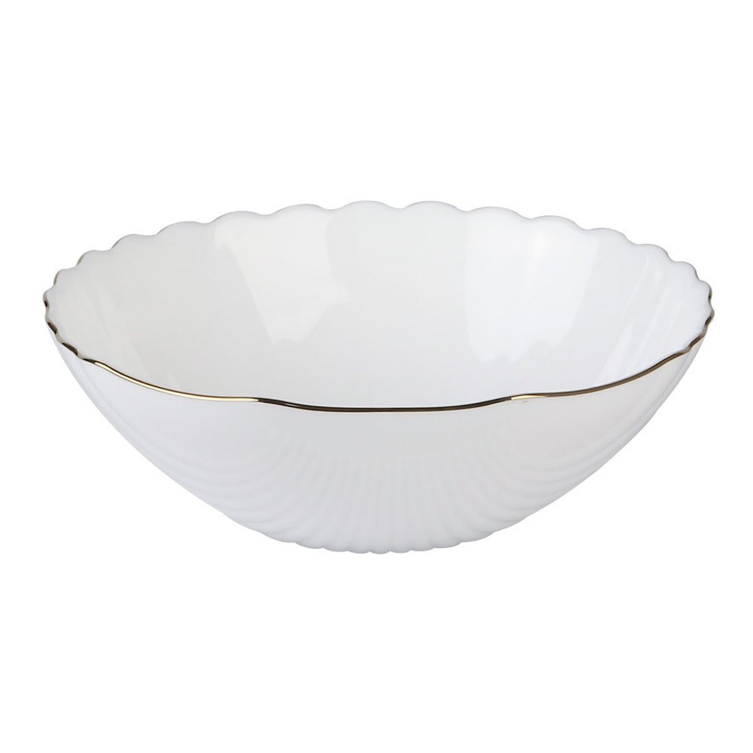 Imagem ilustrativa para Saladeira em vidro opalino gold rim 1,4L D24,1xA7,5cm