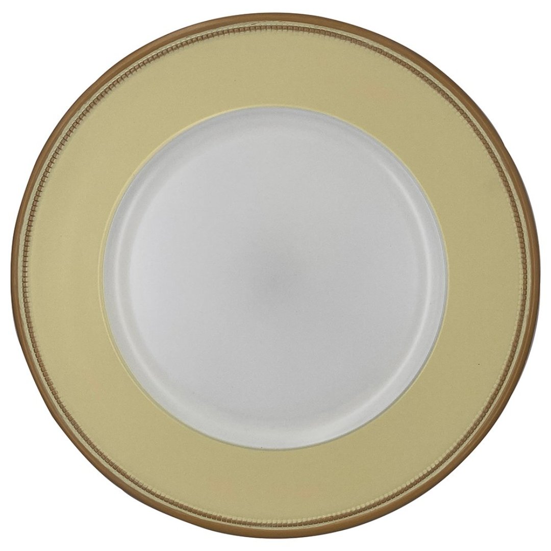 Fotografia para o produto Sousplat em plastico D33cm cor amarelo claro