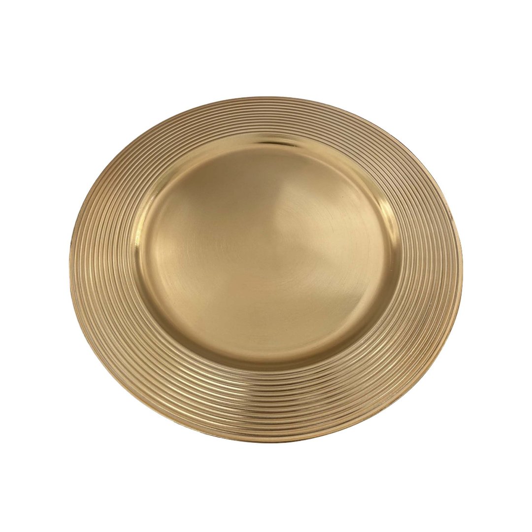 Imagem ilustrativa para Sousplat em plástico D33cm dourado