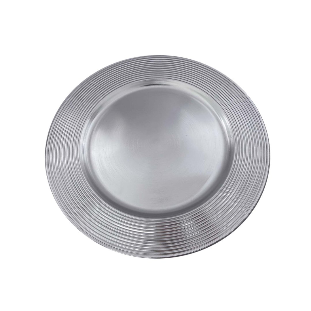 Imagem ilustrativa para Sousplat em plástico D33cm prata