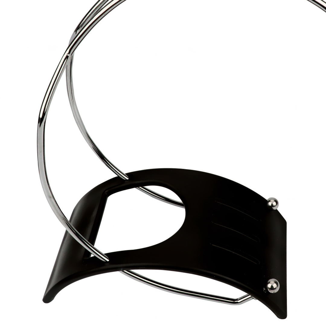 Fotografia para o produto Suporte para vinho em aço cromado e plástico A25cm