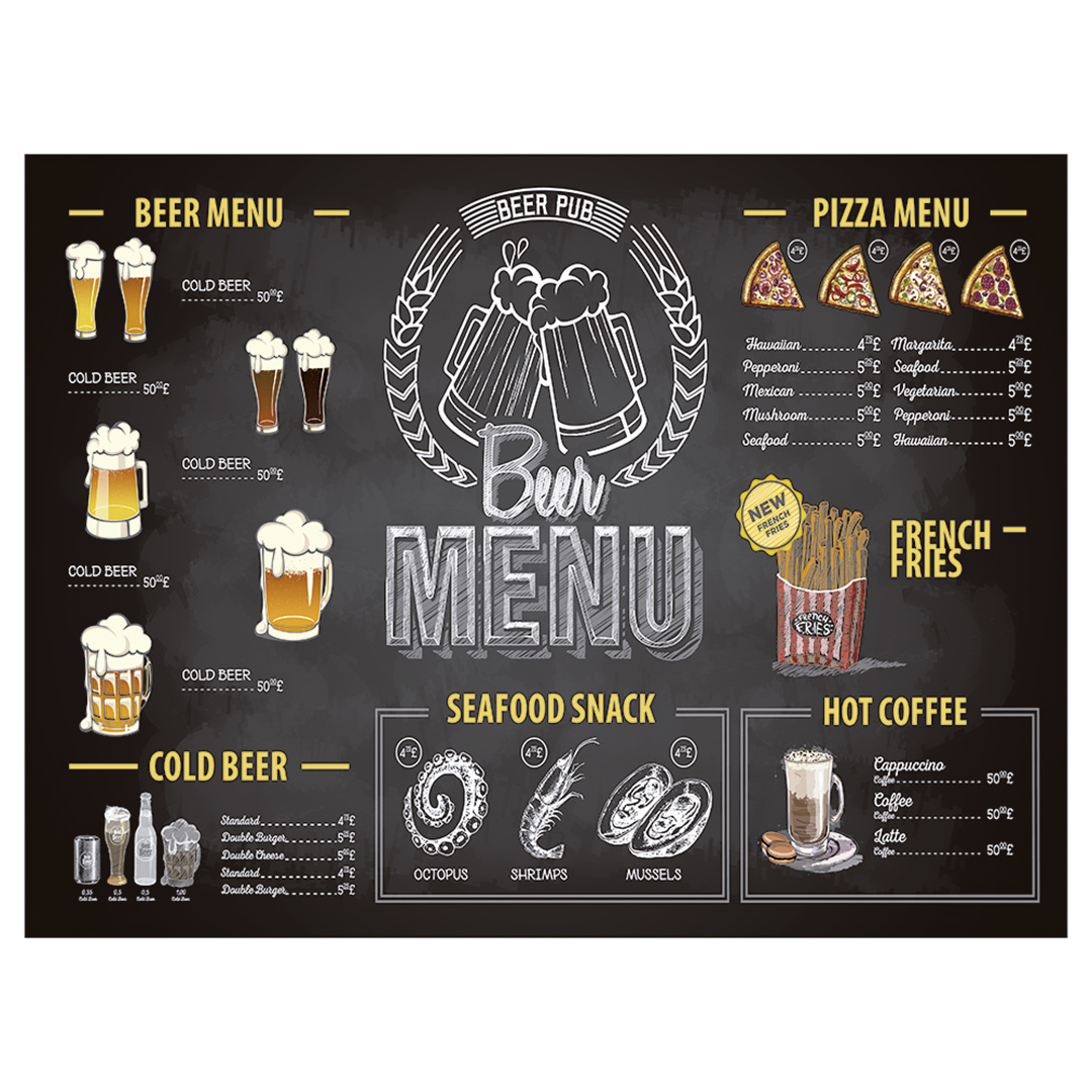 Imagem ilustrativa para Tábua retangular Beer Time em vidro P30xL40cm