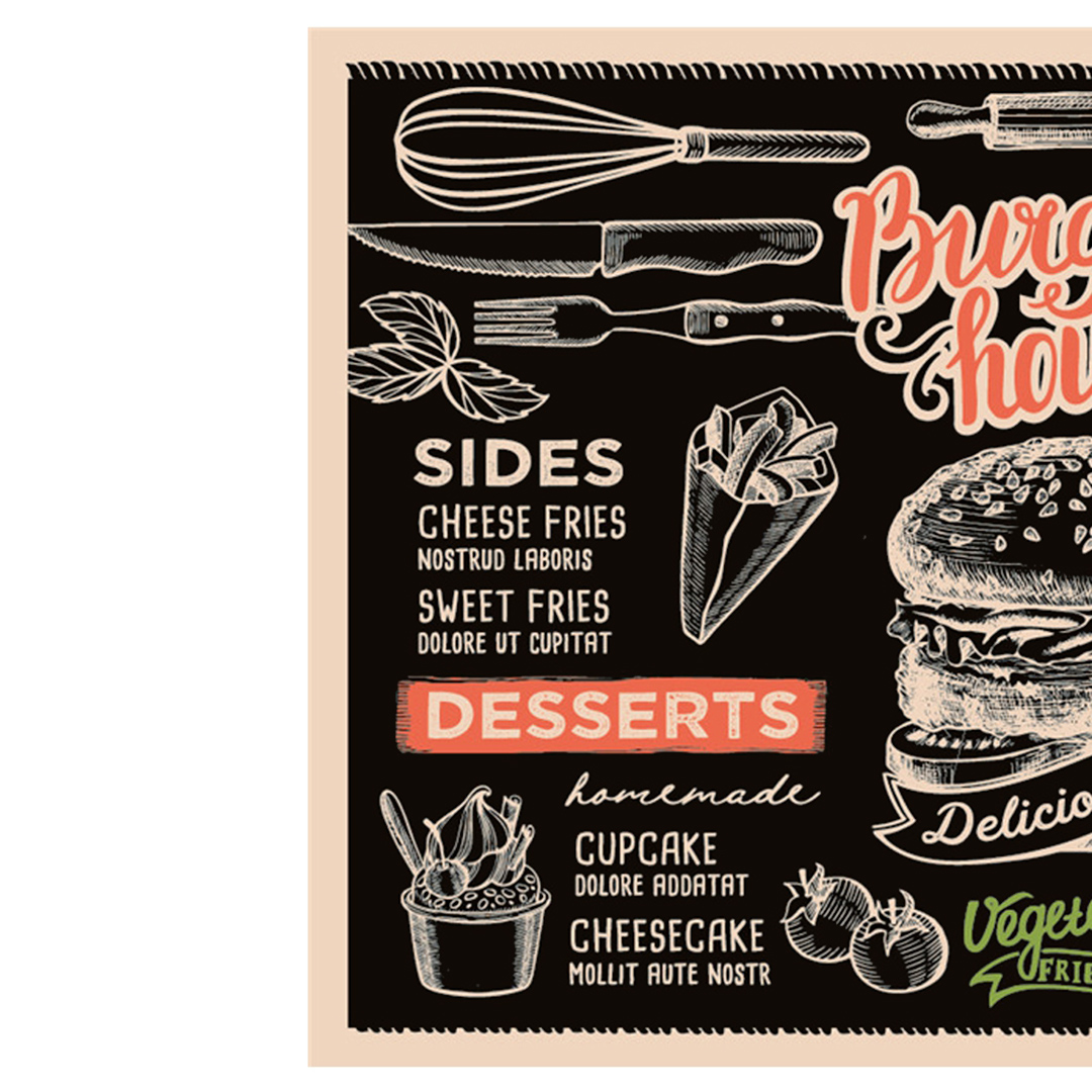 Fotografia para o produto Tábua retangular Burguer em vidro L40xP30cm