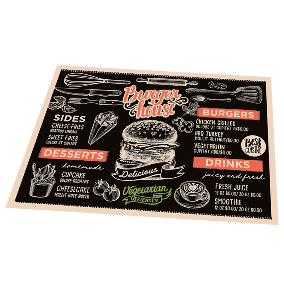 Fotografia para o produto Tábua retangular Burguer em vidro L40xP30cm