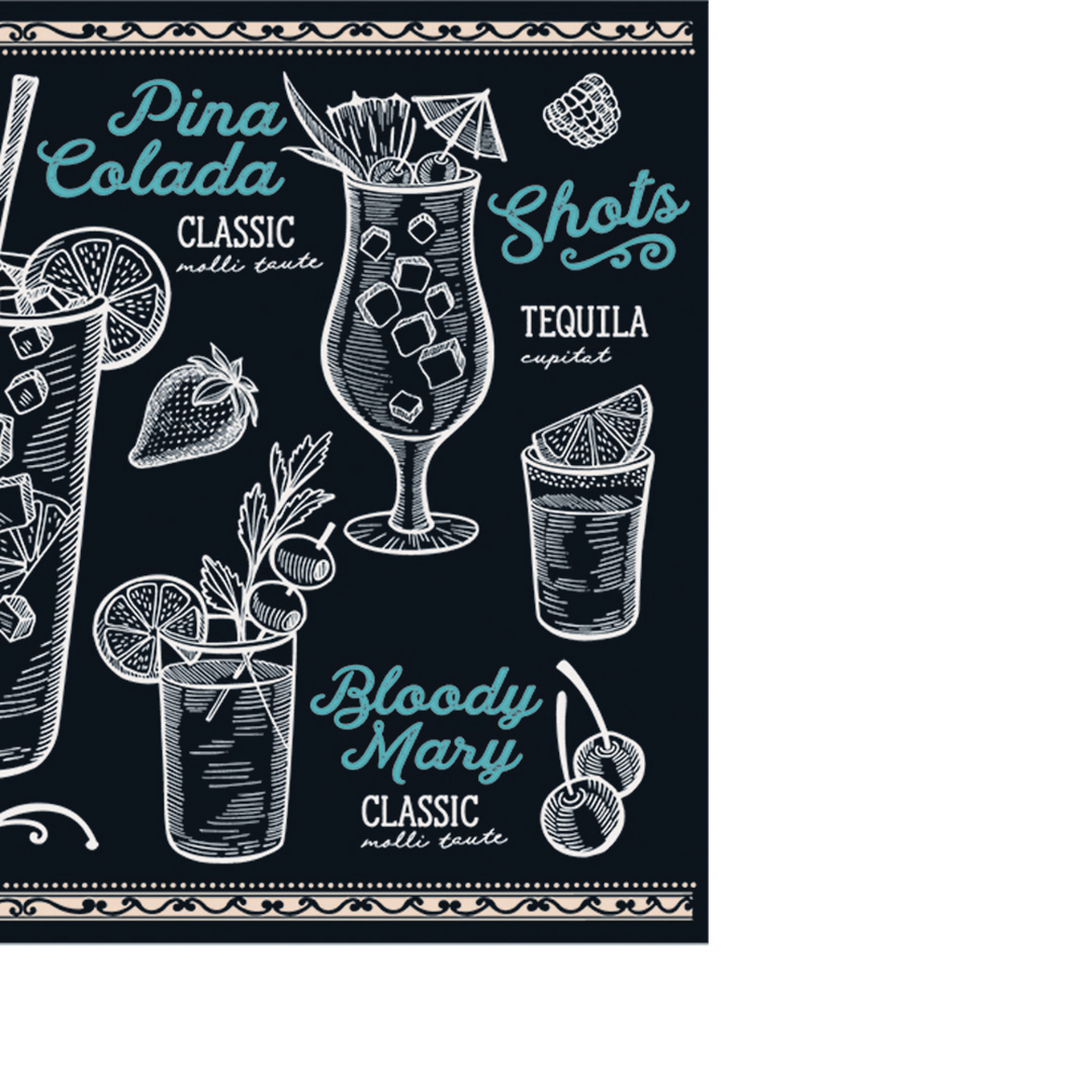 Fotografia para o produto Tabua retangular Drink em vidro L30xP20cm