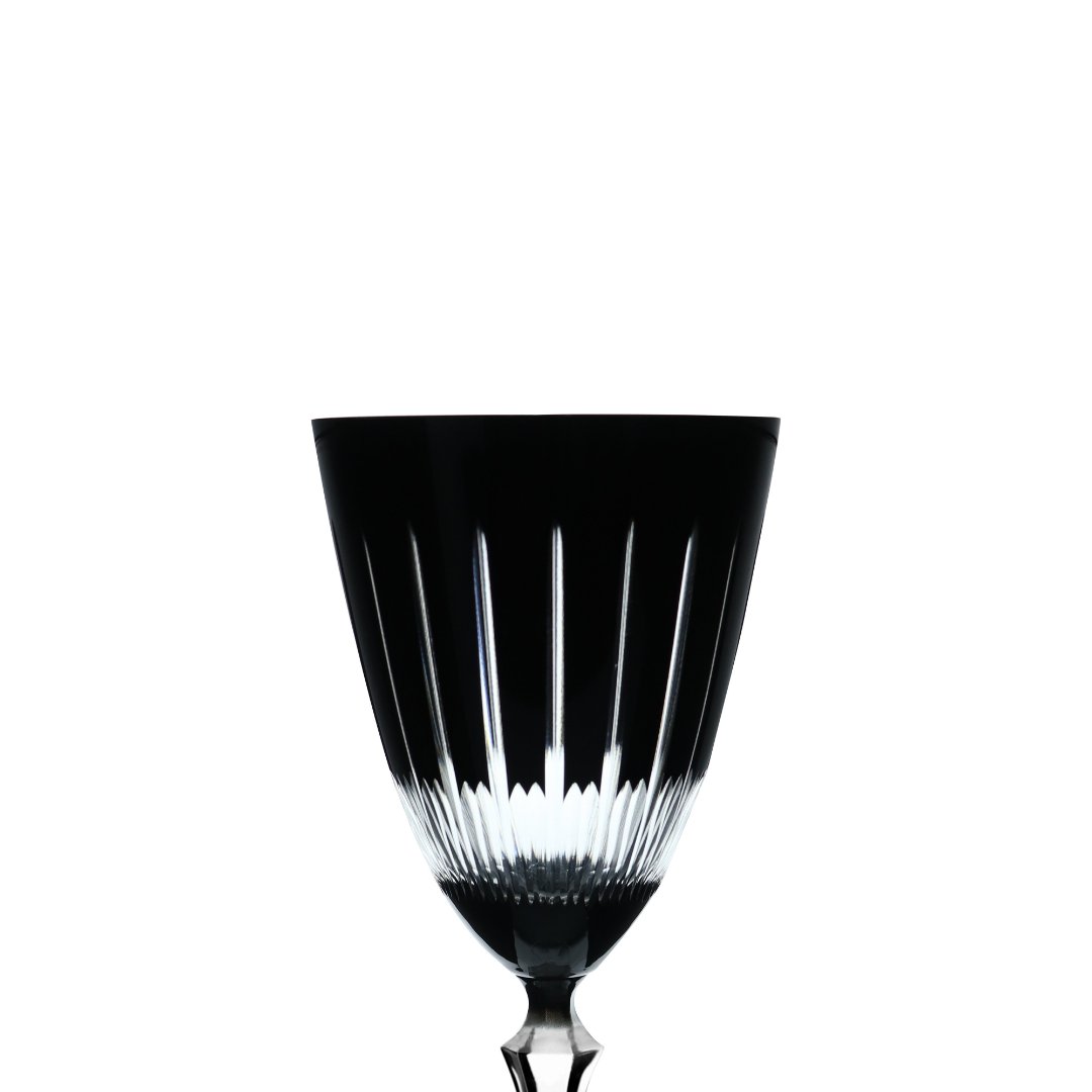 Fotografia para o produto Taça lapidada para água em cristal ecológico 350ml A23cm cor preta