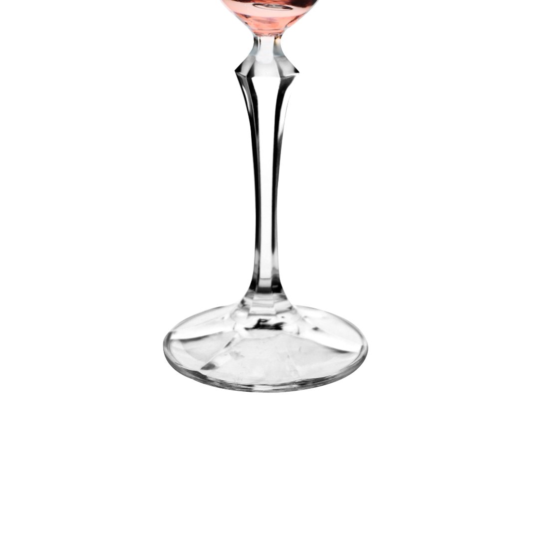 Fotografia para o produto Taça lapidada para água em cristal ecológico 350ml A23cm cor rosa