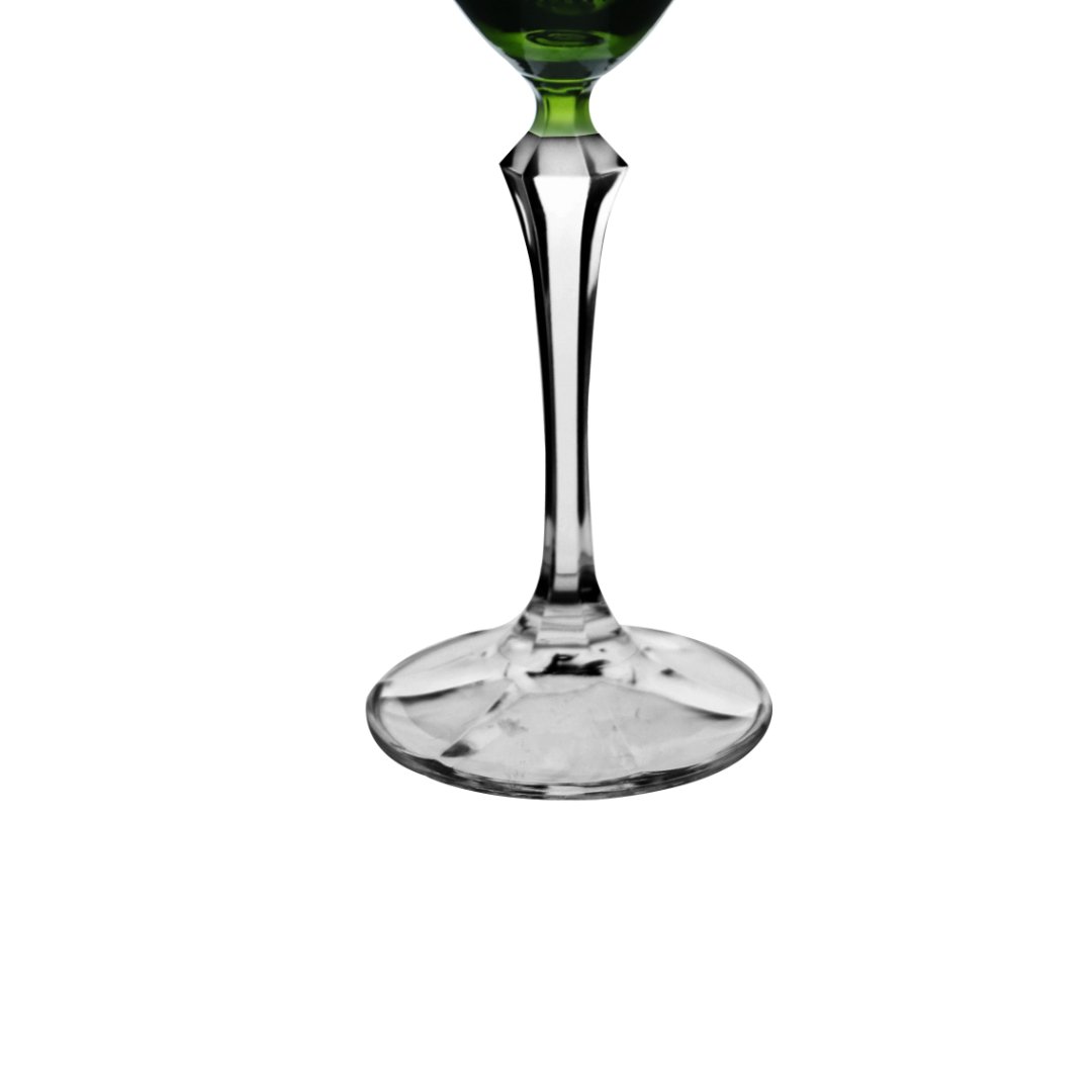 Fotografia para o produto Taça para água lapidada em cristal ecológico 350ml A23cm cor verde