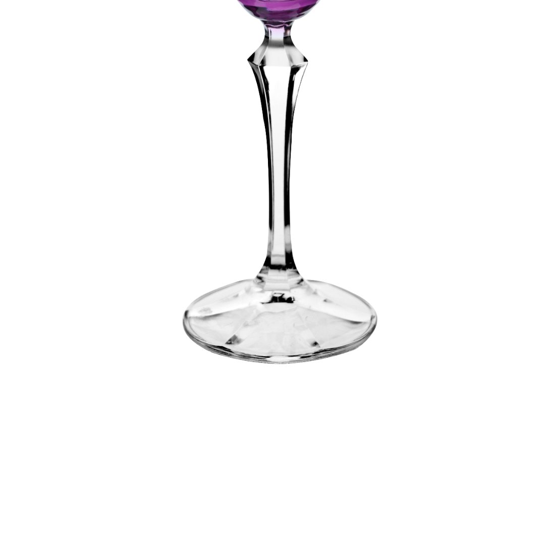 Fotografia para o produto Taça lapidada para água em cristal ecológico 350ml A23m cor violeta