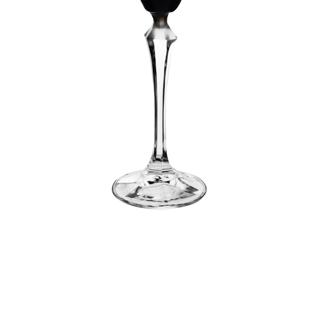 Fotografia para o produto Taça lapidada para champanhe em cristal ecológico 190ml A25cm cor preta