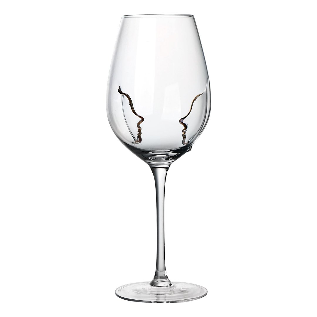 Imagem ilustrativa para Taça para vinho lapidada em vidro 590ml A25,2cm