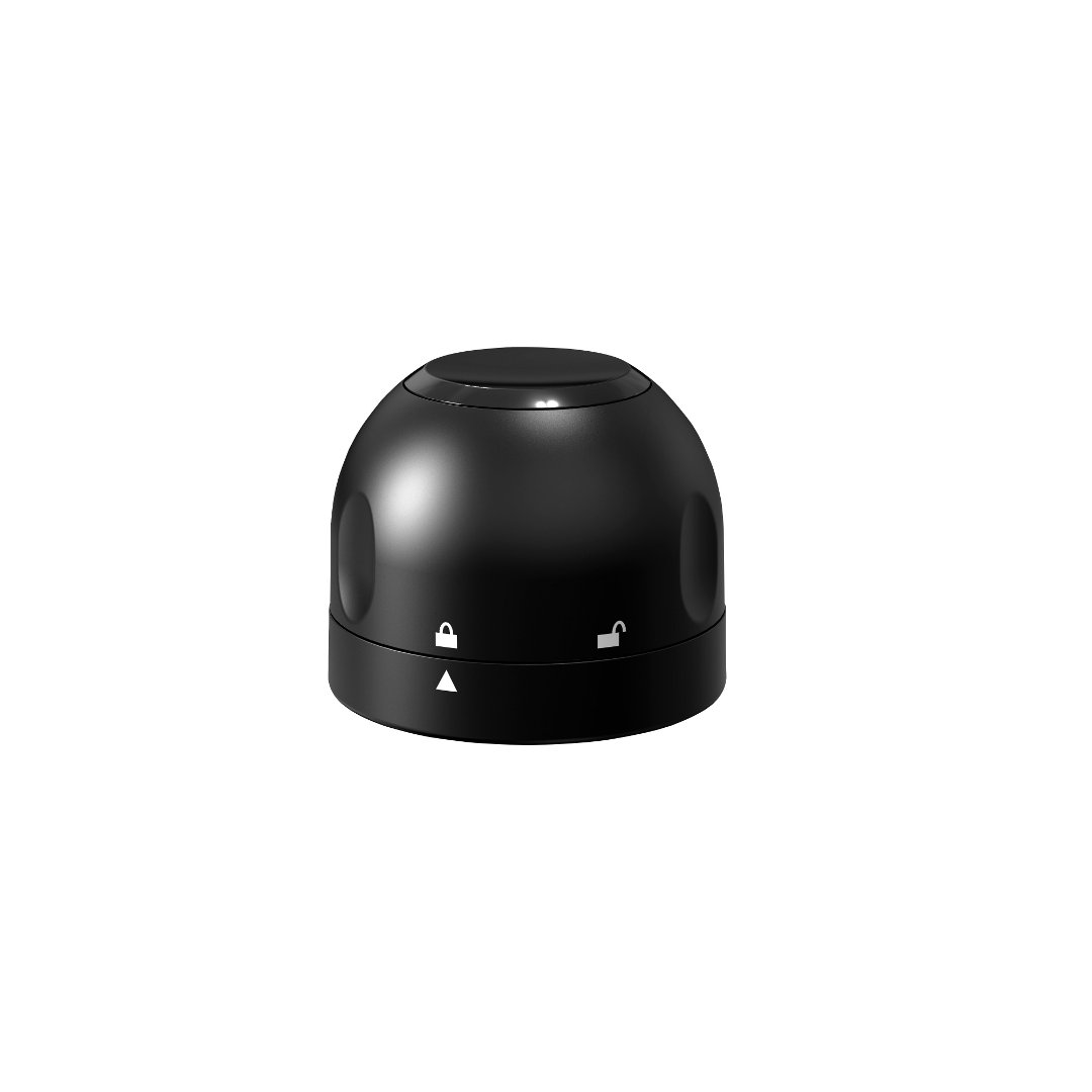 Imagem ilustrativa para Tampa de pressão para champanhe em plástico com trava D4xA3cm preta