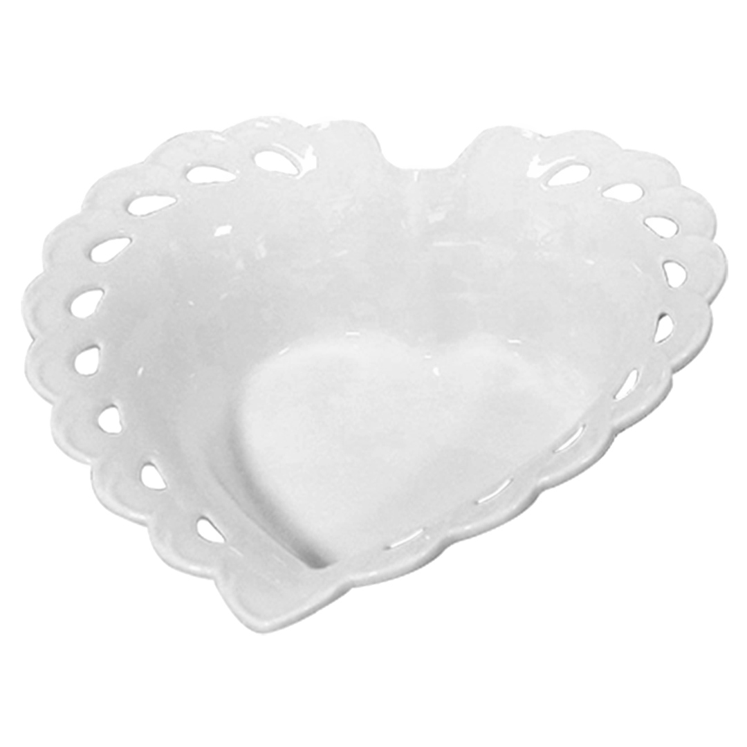 Fotografia para o produto Travessa coração em porcelana L24,2xP23xA2,3cm