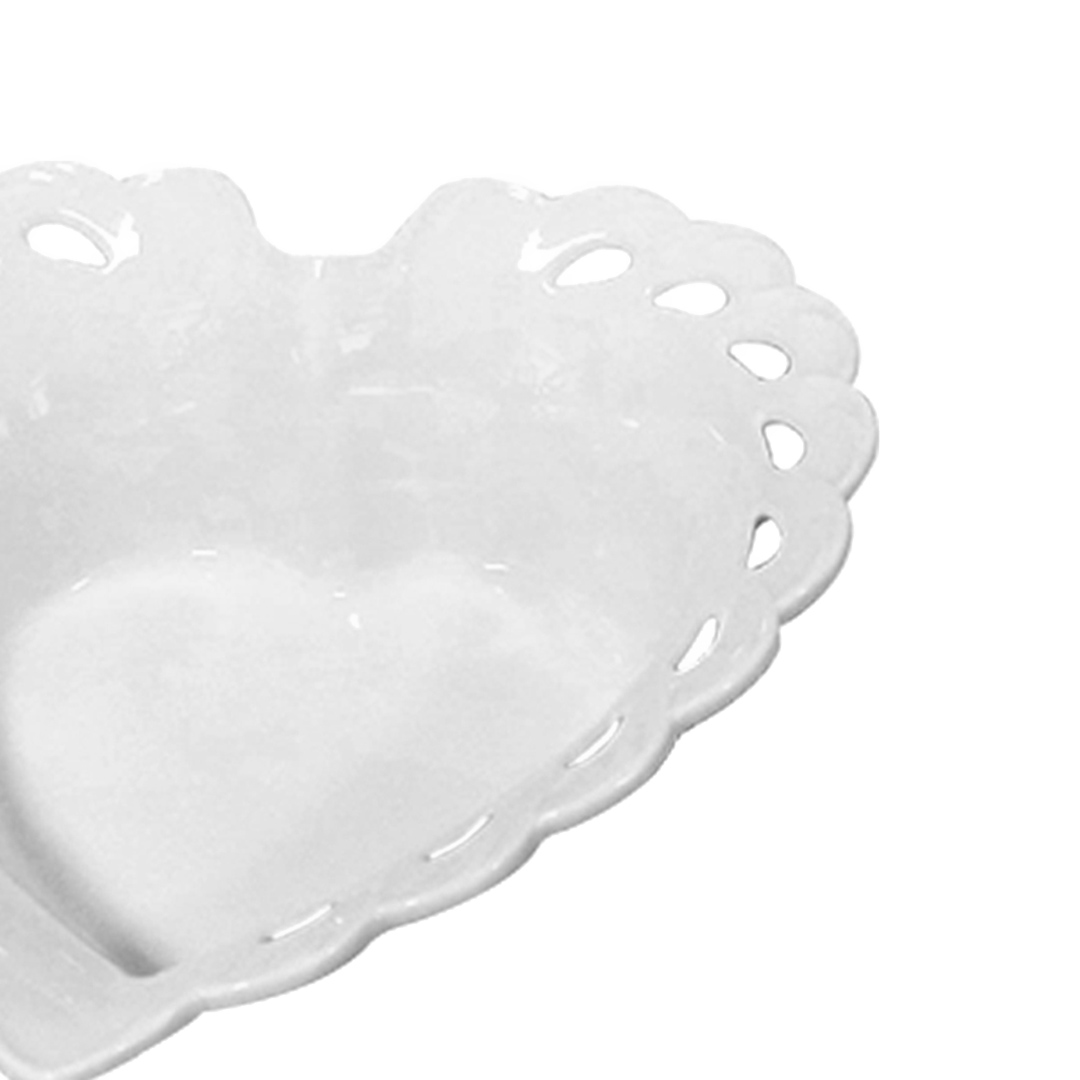 Fotografia para o produto Travessa coração em porcelana L29xP27,5xA2,5cm