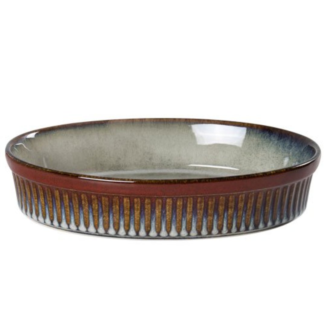 Imagem ilustrativa para Travessa oval em ceramica 1,4L P19xL28,3xA6cm verde