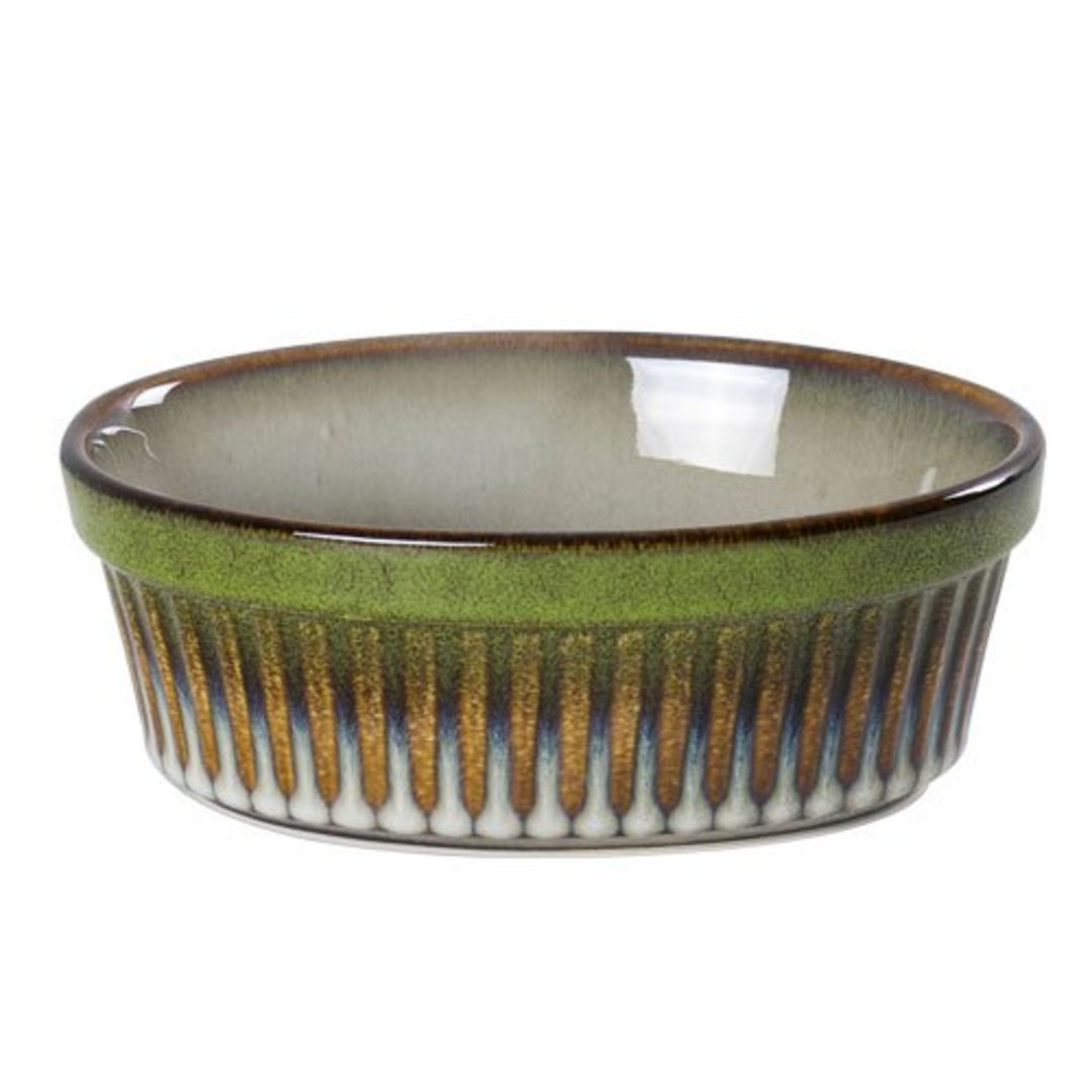 Imagem ilustrativa para Travessa oval em cerâmica 550ml P12,3xL17,2xA6,3cm verde