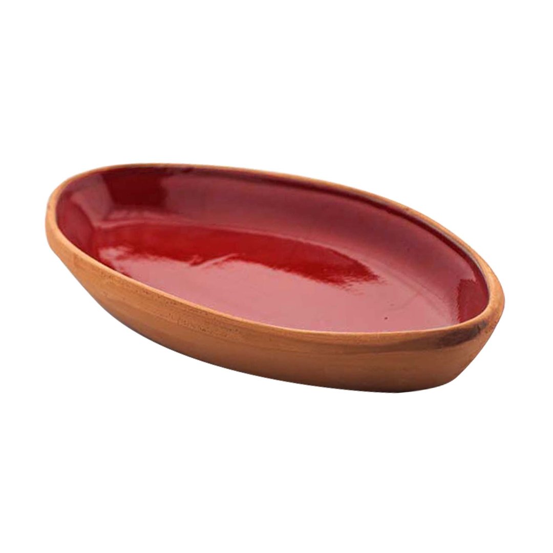 Fotografia para o produto Travessa oval Aldeia em cerâmica 800ml L29xP16xA4cm cor bordô Fotografia para o produto Travessa oval Aldeia em cerâmica 800ml L29xP16xA4cm cor bordô