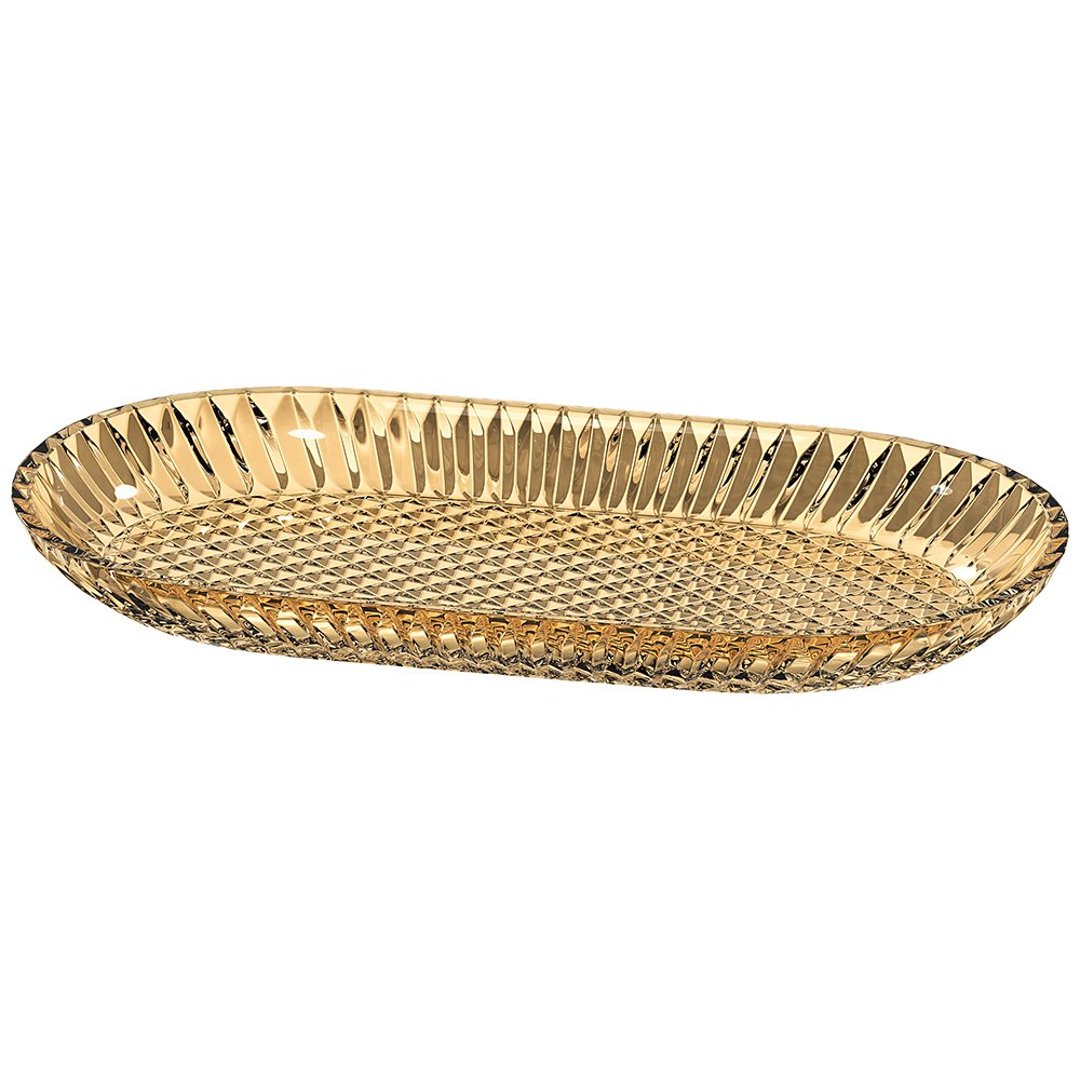 Imagem ilustrativa para Travessa oval em vidro L22,8xP12,6xA2,3cm cor âmbar