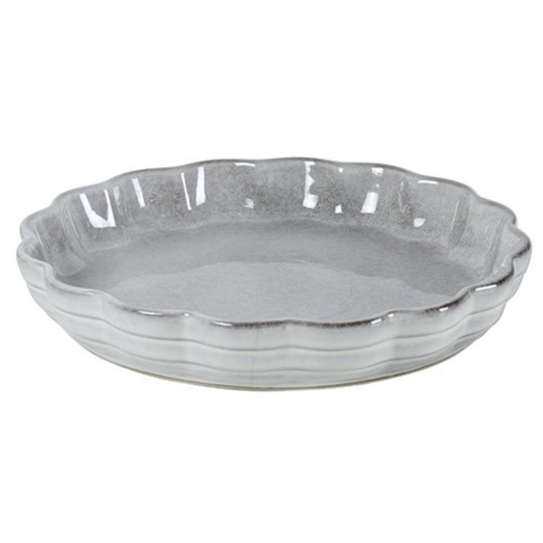 Imagem ilustrativa para Travessa redonda em cerâmica 1,5L D28,3xA4,5cm cinza