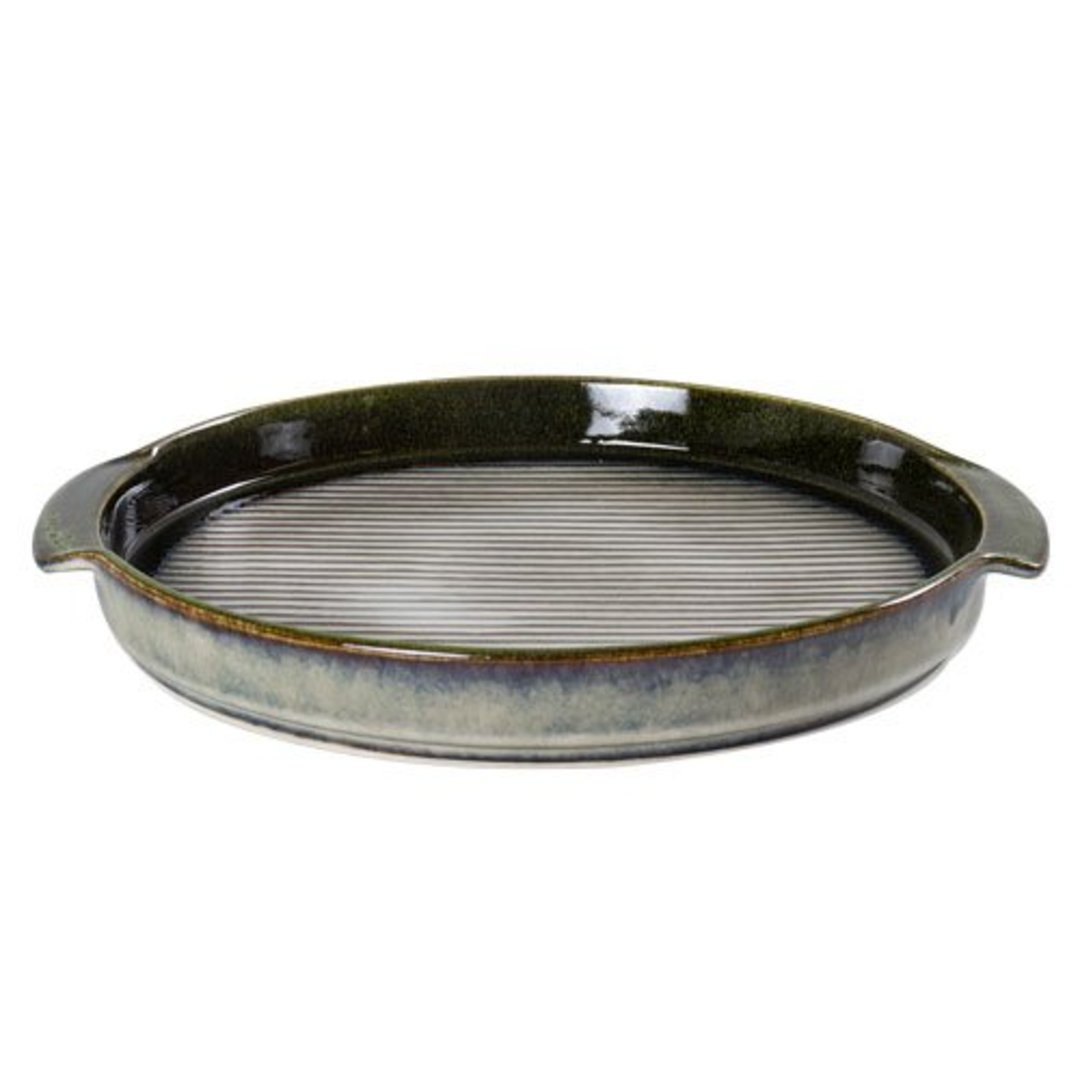 Imagem ilustrativa para Travessa redonda Mist em cerâmica 1L P28xL31,5xA3,8cm verde