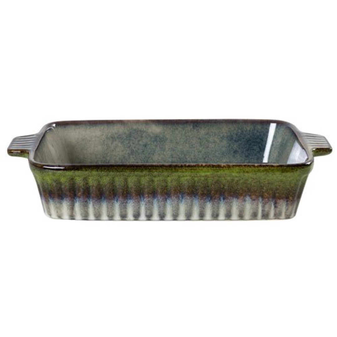 Imagem ilustrativa para Travessa retangular em cerâmica 2,9L P21,5xL38xA6,5cm verde