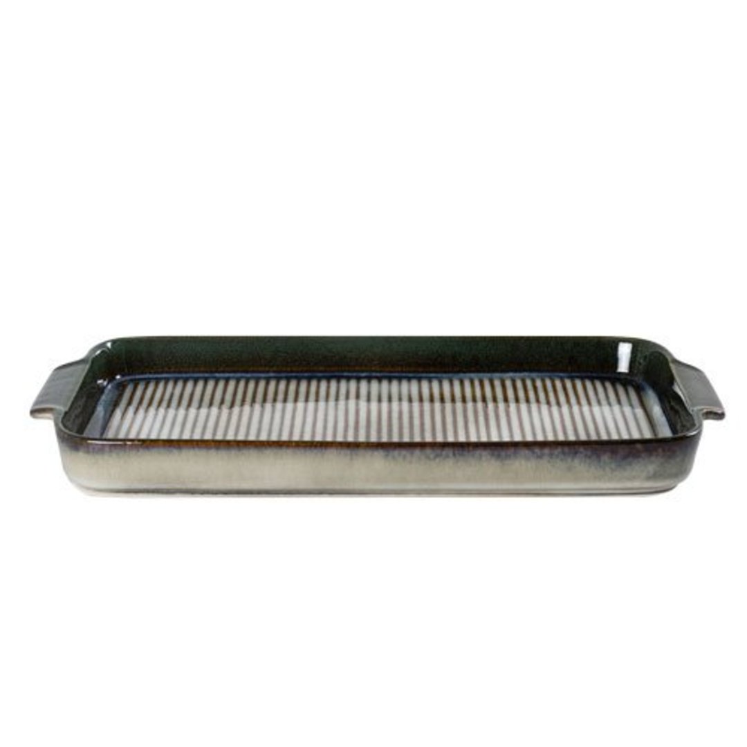 Imagem ilustrativa para Travessa retangular em cerâmica 900ml P18,8xL36,8xA3,3cm verde