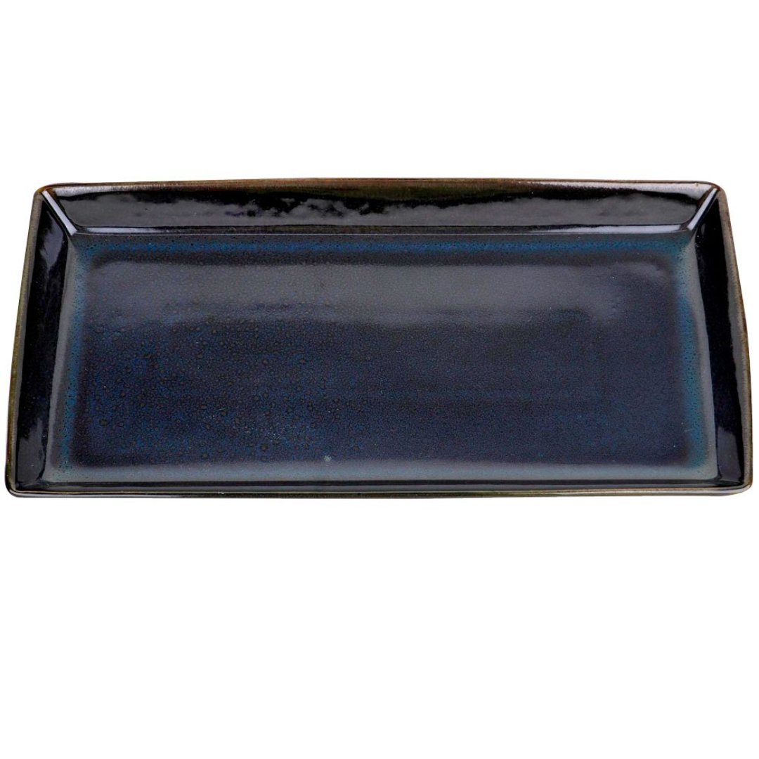 Fotografia para o produto Travessa retangular Noir em ceramica L34xP16xA3,5cm cor azul