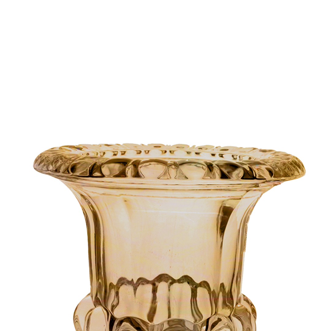 Fotografia para o produto Vaso com pé em cristal ecológico 011,5xA15cm cor âmbar