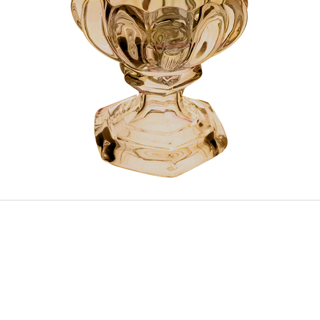 Fotografia para o produto Vaso com pé em cristal ecológico 011,5xA15cm cor âmbar