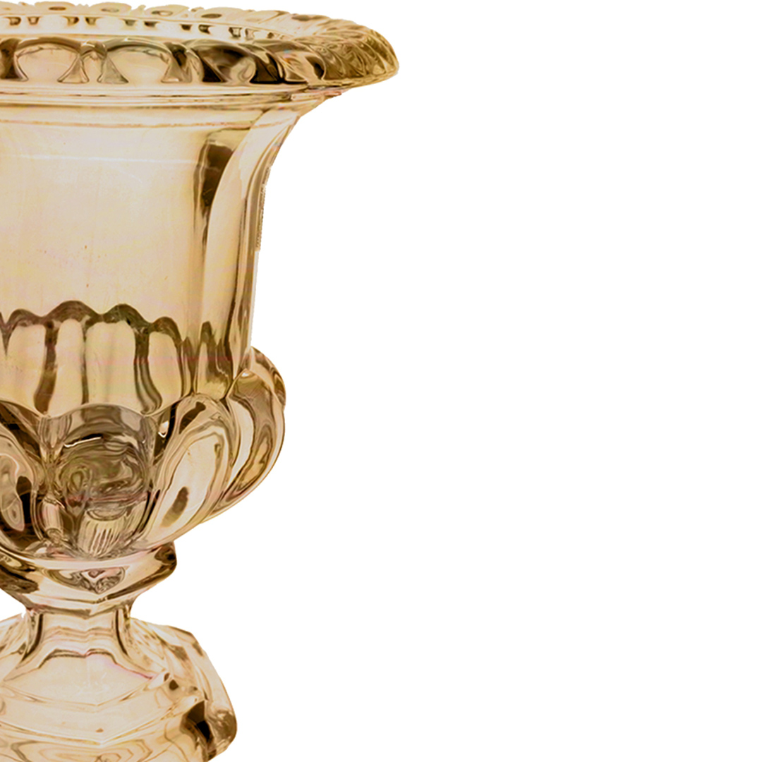 Fotografia para o produto Vaso com pé em cristal ecológico 011,5xA15cm cor âmbar