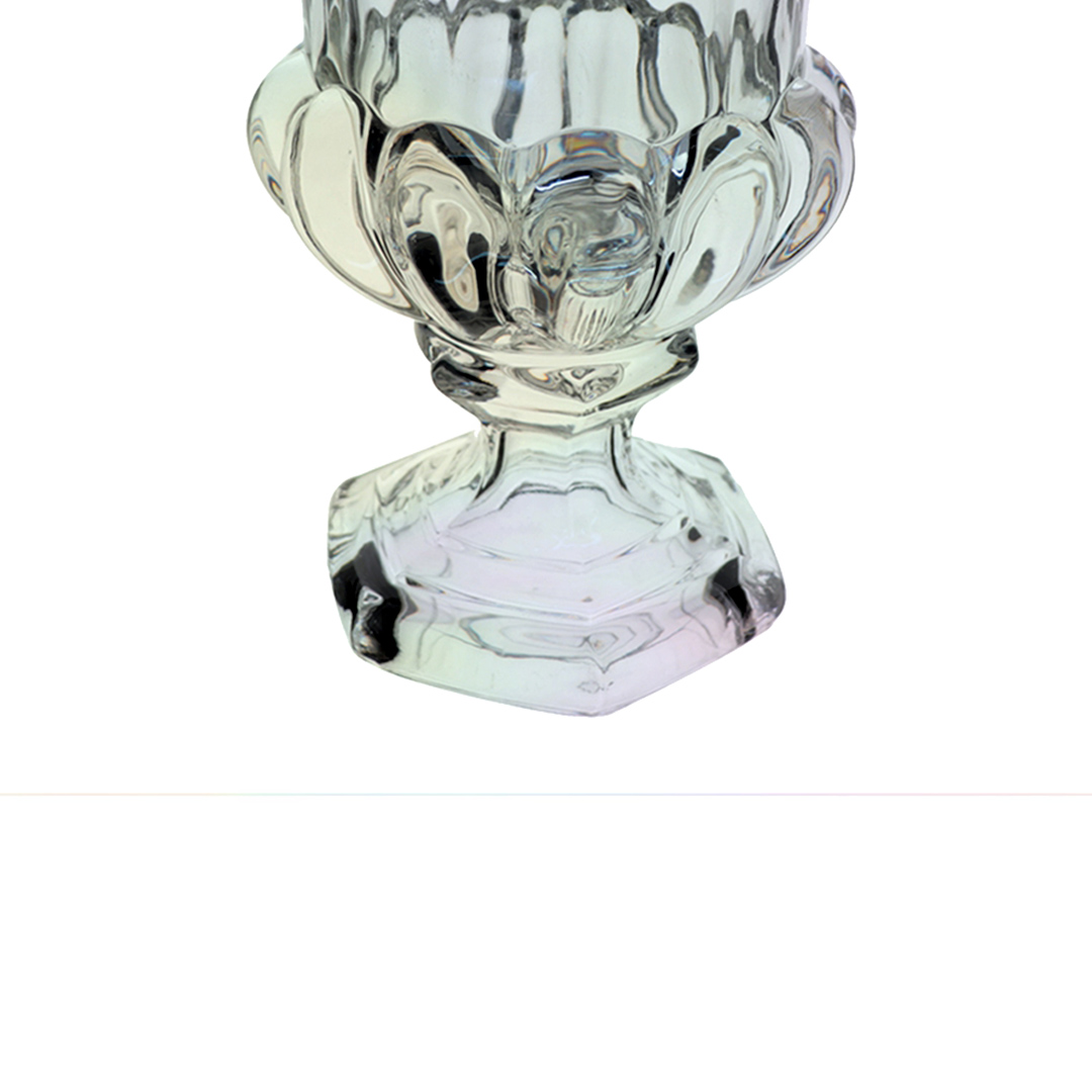 Fotografia para o produto Vaso com pé em cristal ecológico 011,5xA15cm cor furta-cor