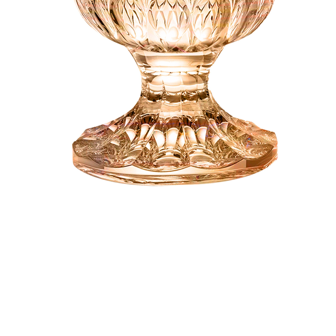 Fotografia para o produto Vaso com pé em cristal ecológico 011xA14.5cm cor âmbar luster