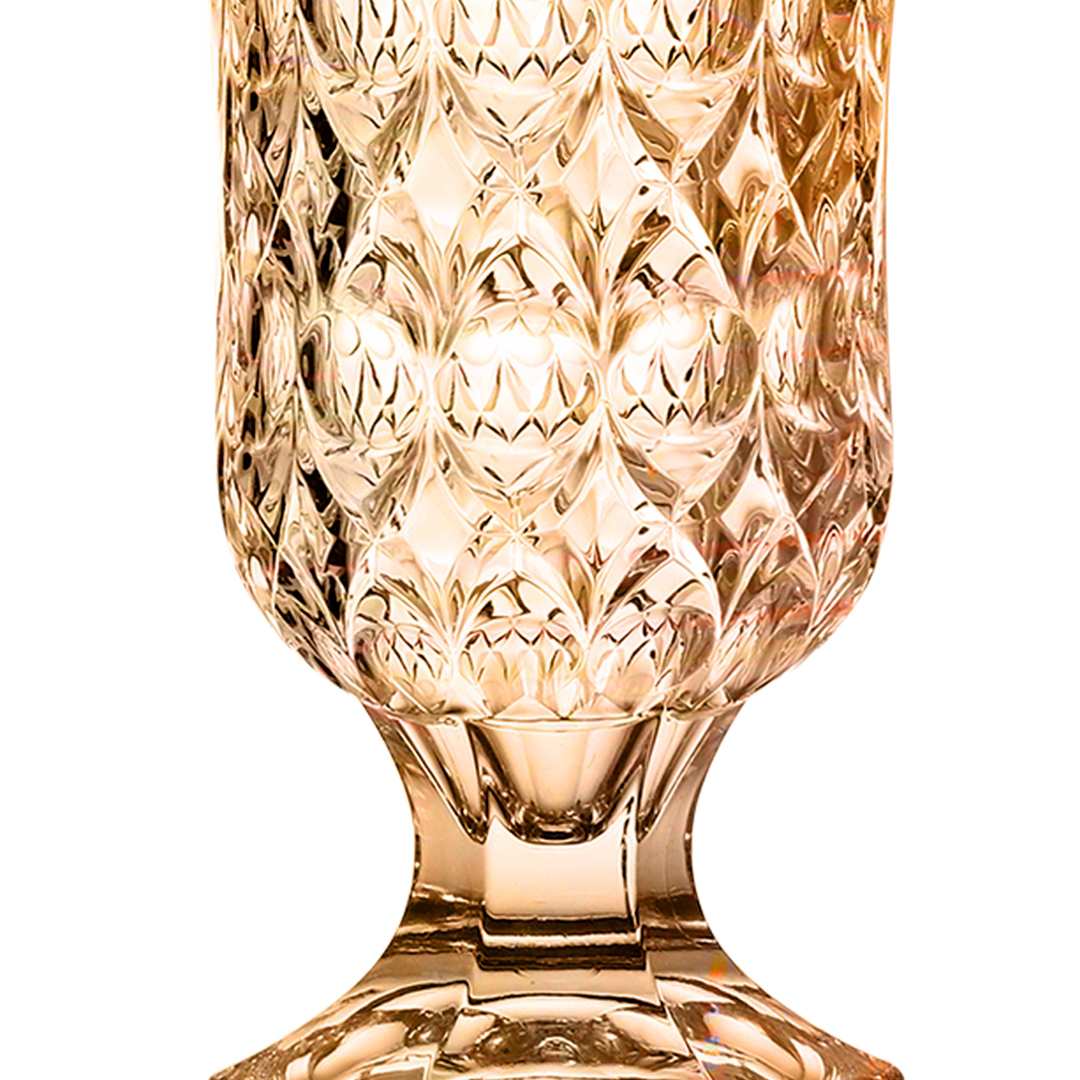 Fotografia para o produto Vaso com pé em cristal ecológico 015xA23.5cm cor âmbar luster