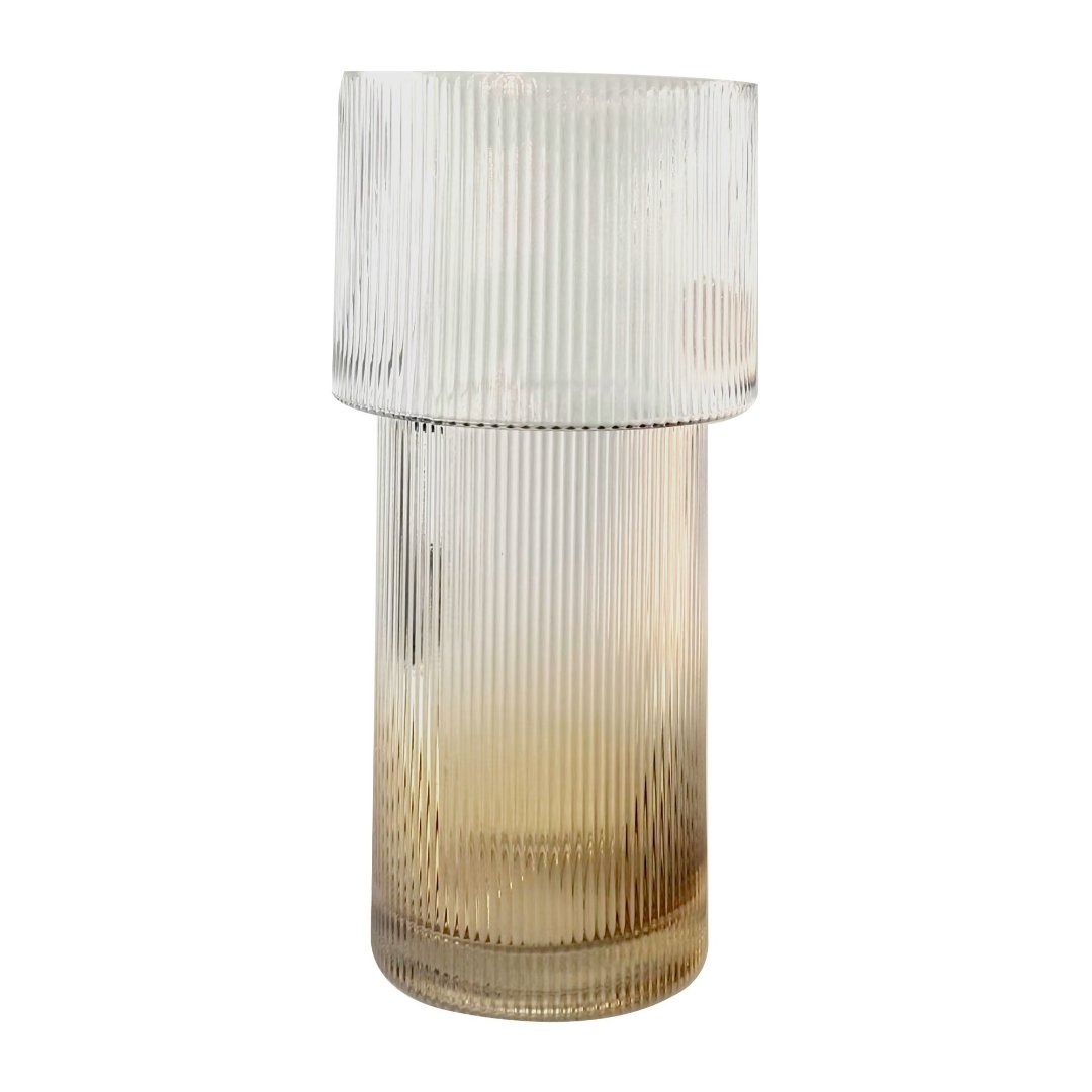 Imagem ilustrativa para Vaso de vidro D14xA29cm âmbar