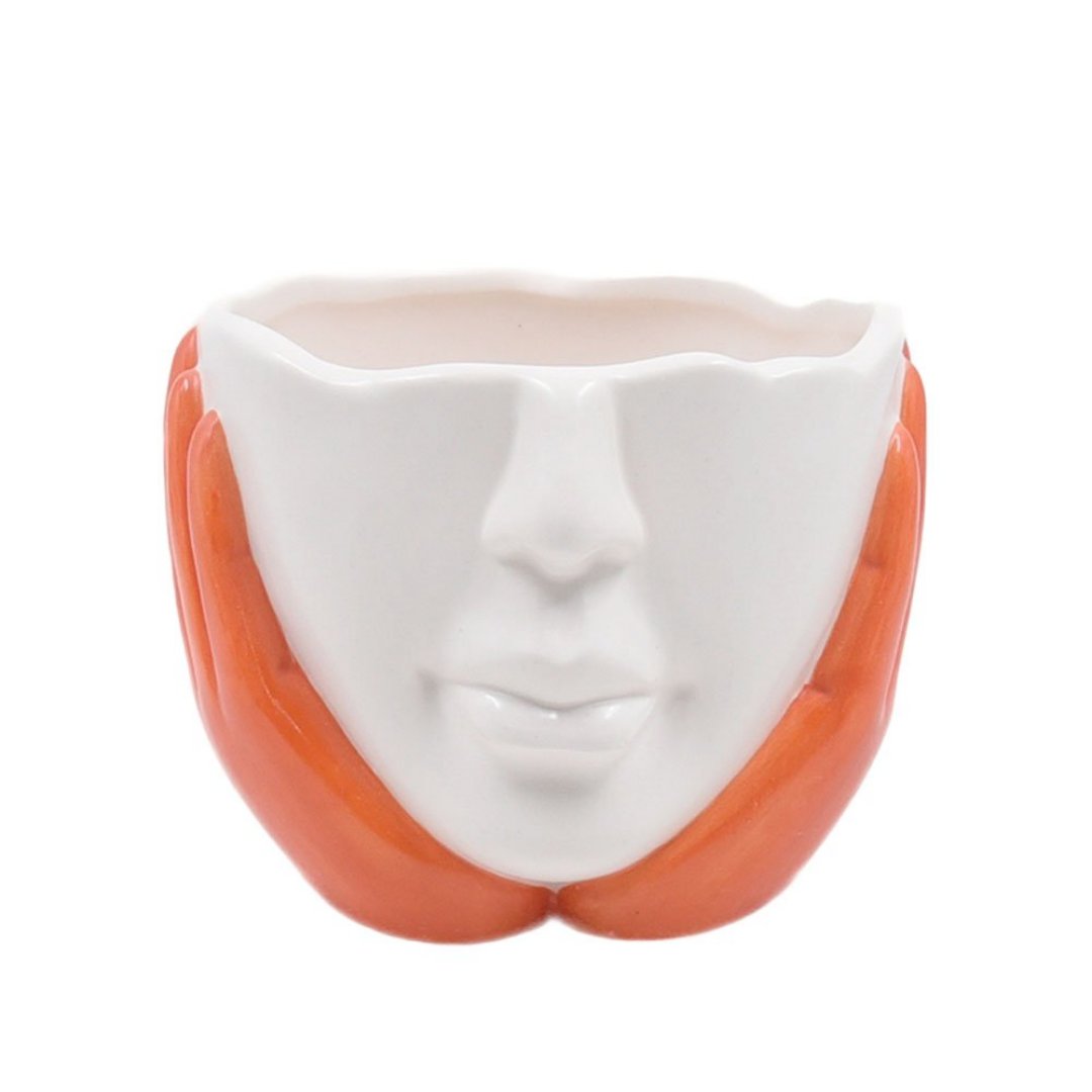 Fotografia para o produto Vaso Caiçara em cerâmica A10,6cm offwhite