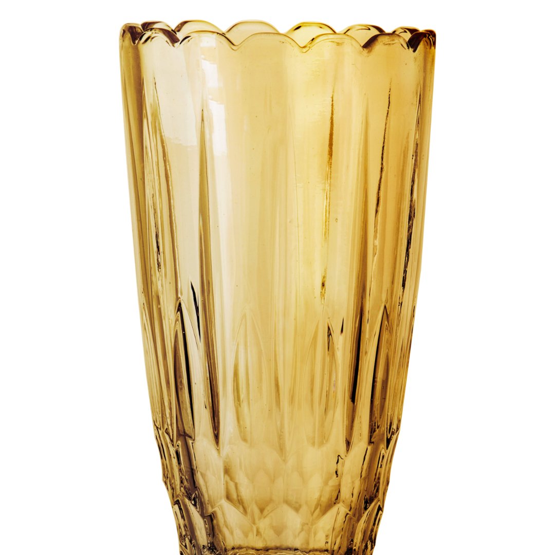 Fotografia para o produto Vaso em cristal ecológico com pé 015xA41cm cor âmbar