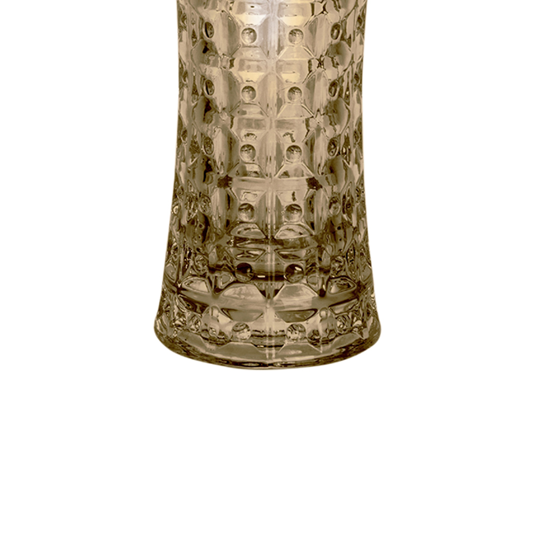 Fotografia para o produto Vaso floreiro solitário em cristal ecológico 08xA18cm cor âmbar