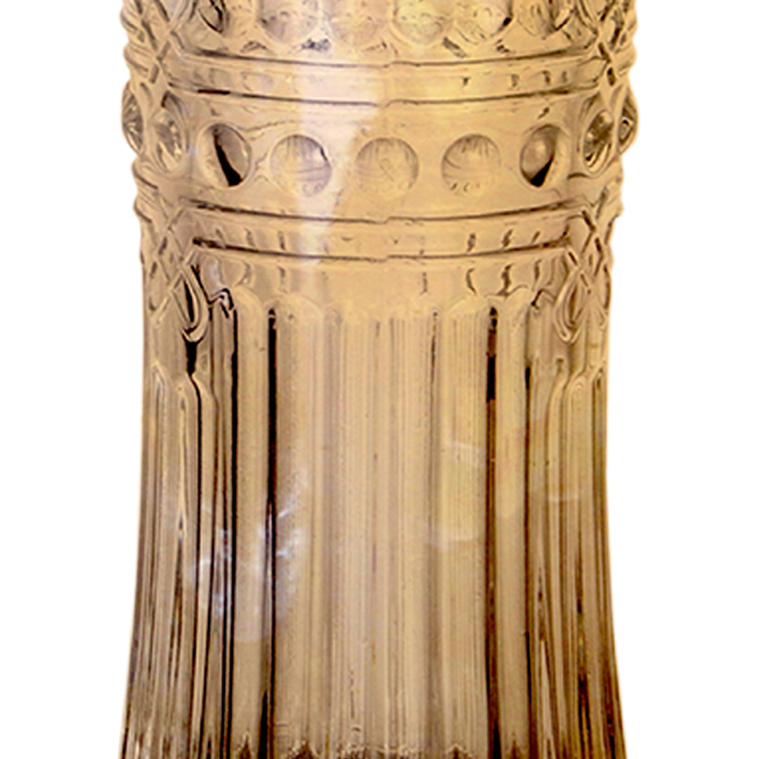 Fotografia para o produto Vaso floreiro solitário em cristal ecológico 08xA18cm cor âmbar