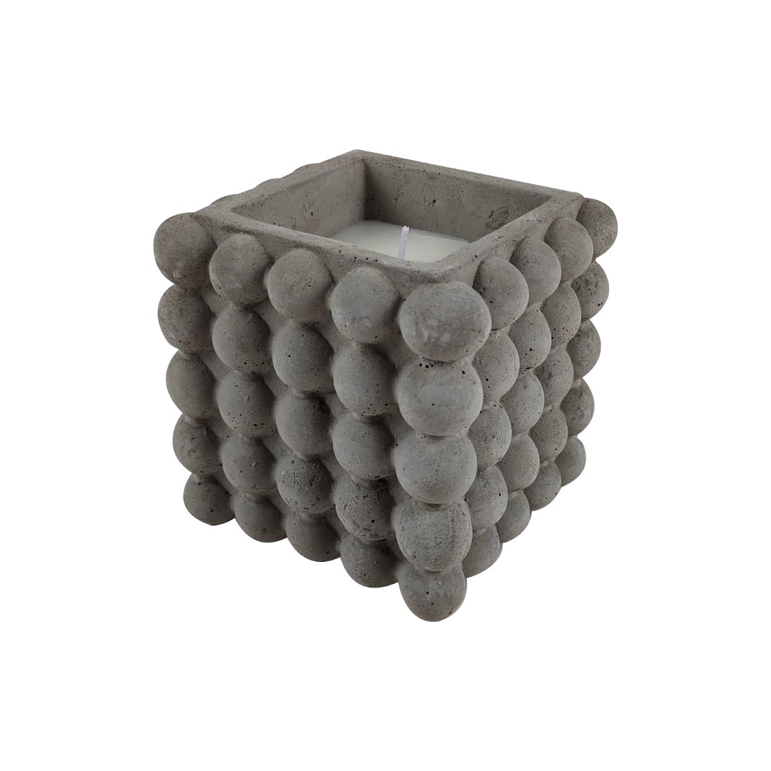 Imagem ilustrativa para Vela quadrada perfumada em parafina com base em cimento P10,5xL10,5xA10,5cm cinza