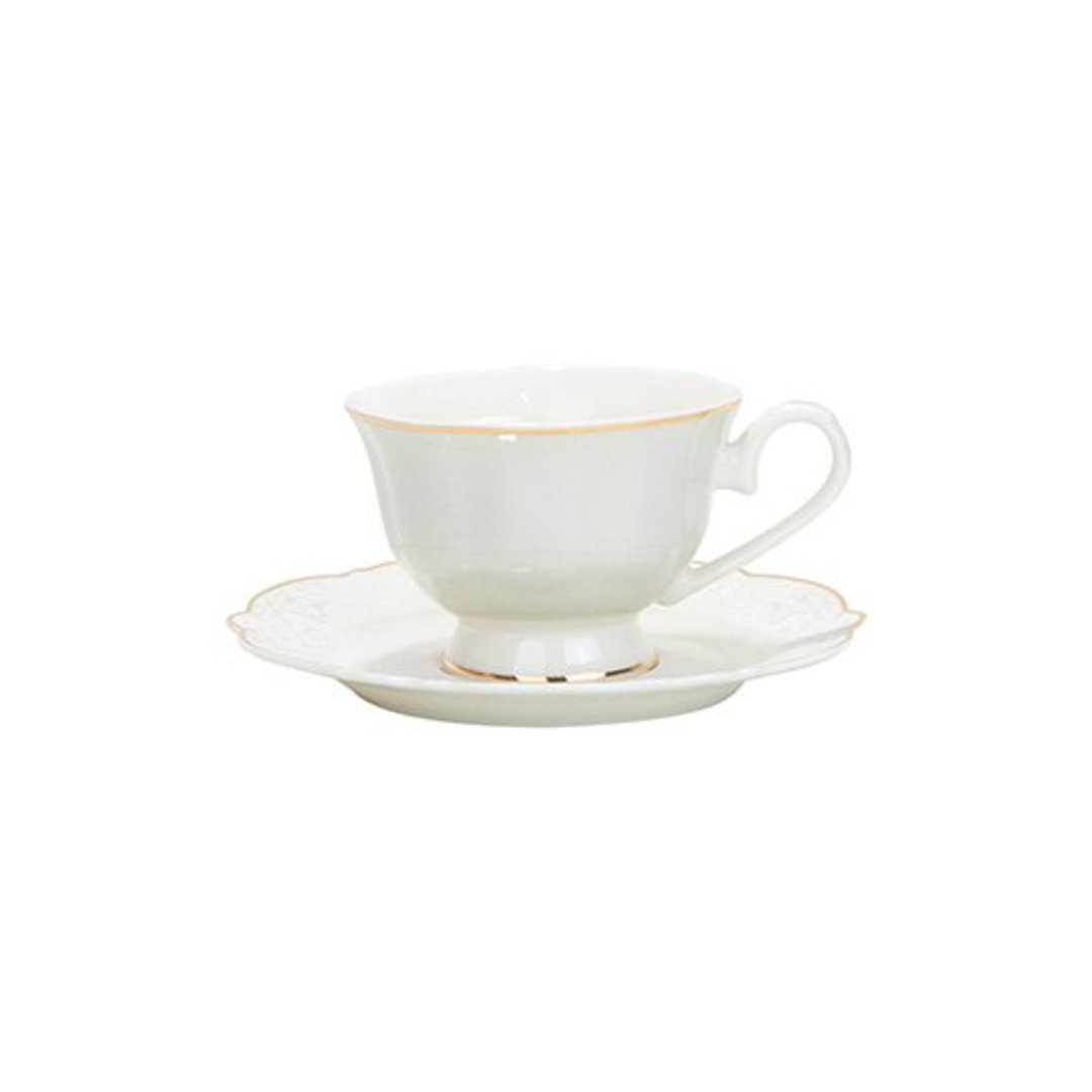 Imagem ilustrativa para Xícara e pires para café em new bone china 80ml