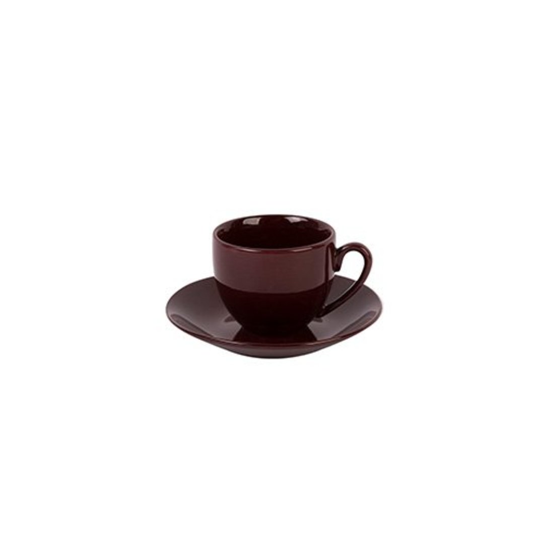 Fotografia para o produto Xicara e pires para café em porcelana 90ml cacau em pó