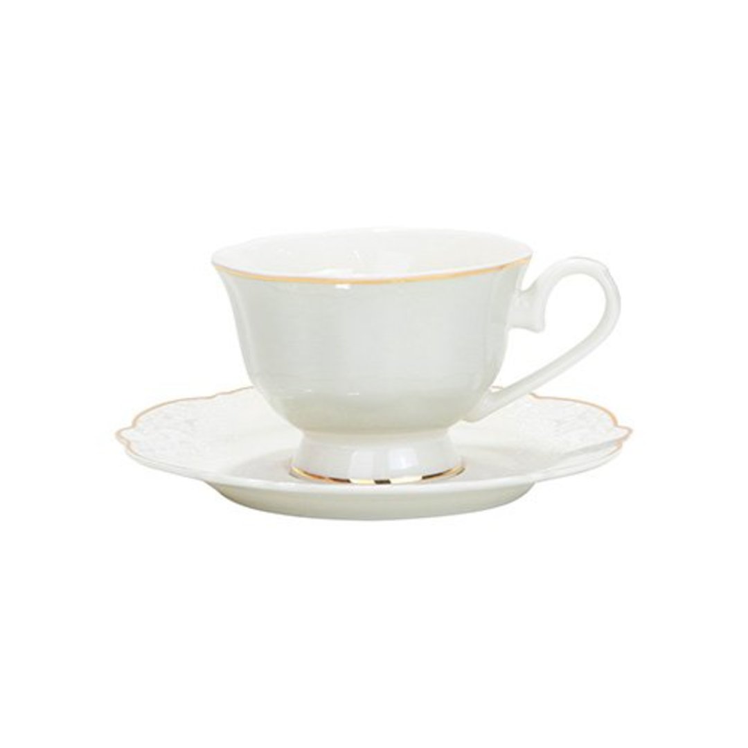 Imagem ilustrativa para Xicara e pires para chá em new bone china 180ml