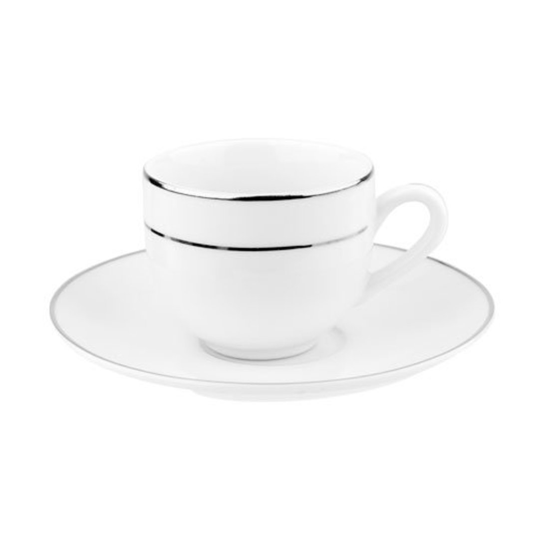 Imagem ilustrativa para Xicara e pires para chá em porcelana 220ml